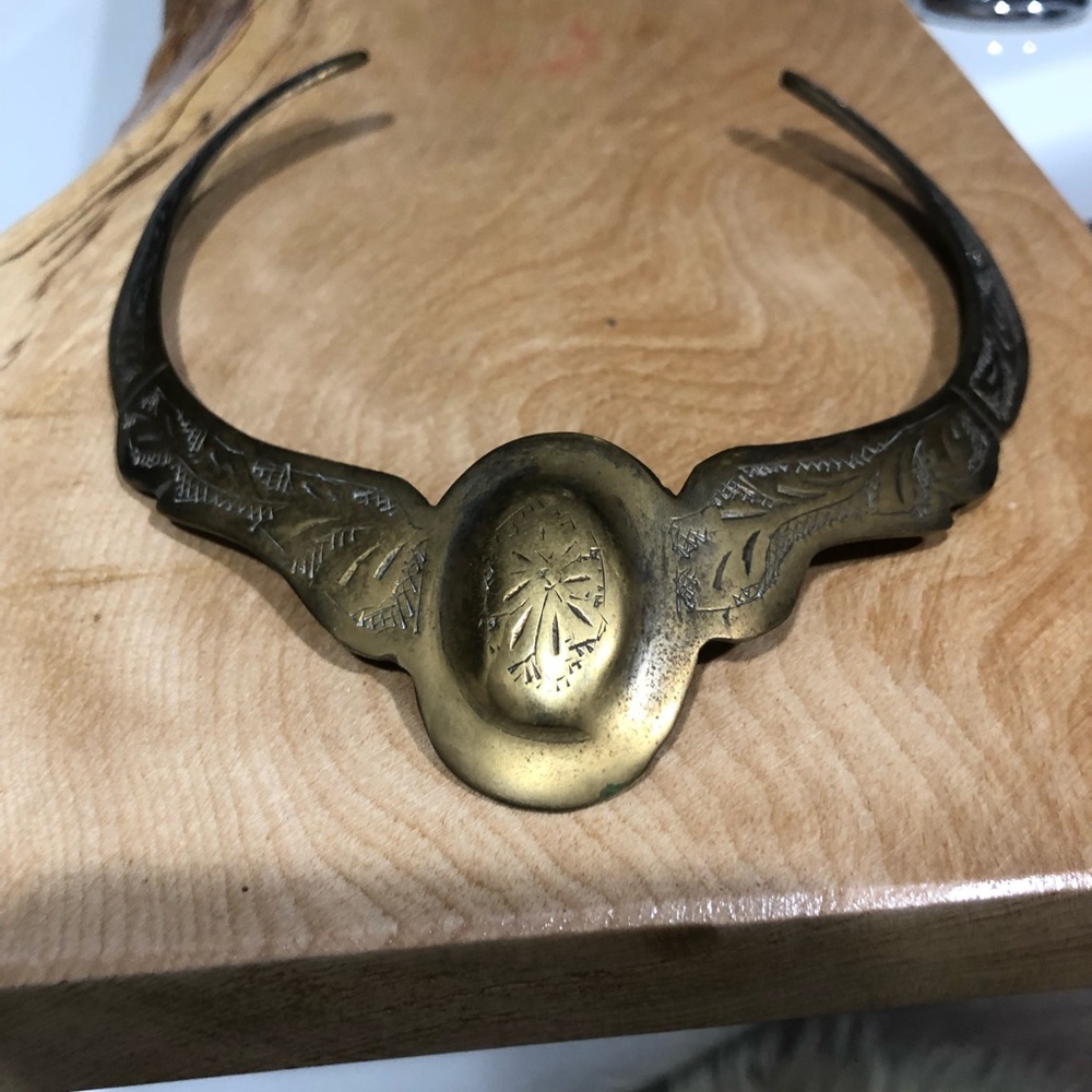 Vintage Gold and Black Ornate Necklace